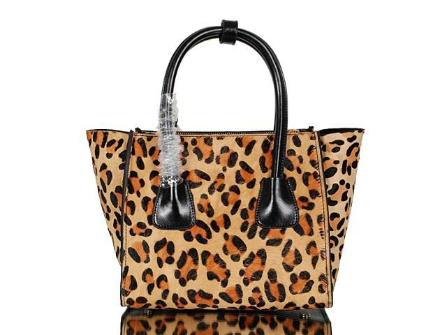 2014 Prada Horsehair & Calf Leather Tote Bag for sale BN2625 Apricot